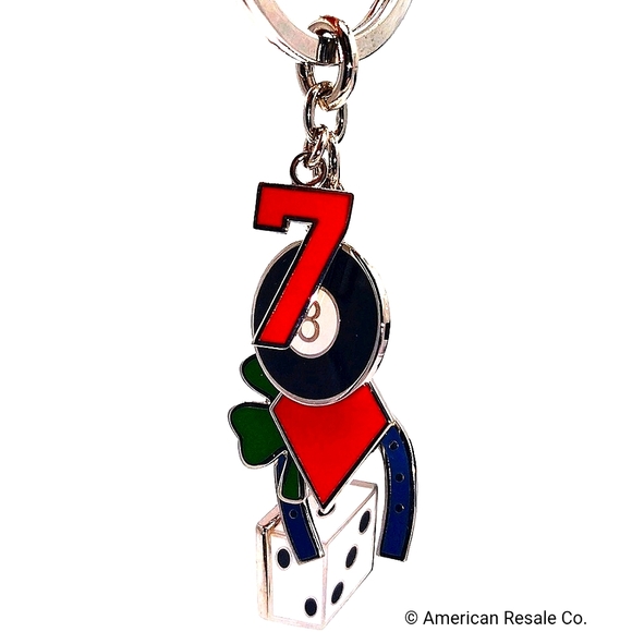 Vintage COACH Lucky Multi Charms Keychain Fob Purse Charm-Unisex - Picture 3 of 7